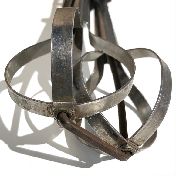 Vintage Edlund Hand Mixer Egg Beater Green Wood Handle Stainless Made in USA - Picture 7 of 8